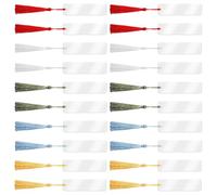 Hemobllo 45 Ensembles Marque-page Acrylique Rectangle avec Pompon, Surface Lisse