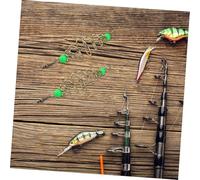 Hemobllo 45 Pièces Luminous Olive Shape Spring Bait Holder Fishing Feeder Basket for Carp and Coarse Fishing Night Visibility Bait Cage