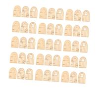 Hemobllo 45 Pièces Porte de Fée Bois pour Arbres Extérieurs Mini Portes Bois Non Peintes pour Décoration Murale et Projets DIY Créatif pour Maisons de Poupées et Paysages Miniatures