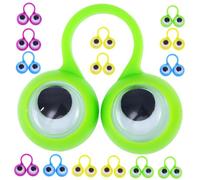 Hemobllo 48 Pièces Anneaux Oculaires pour Garçon Fille Jouets Doigts Plastique Anniversaire Créatif Fête Mix Couleurs