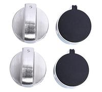 Hemobllo 4pièces Bouton de Cuisinière Rotatif pour Gazinière de Brûleur Commande Métal Facile à Installer