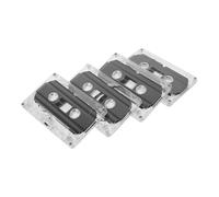 Hemobllo 4pièces Cassette Audio Vierge Enregistrable Transparente pour Parole Musique avec Étui Individuel Plastique Transparent