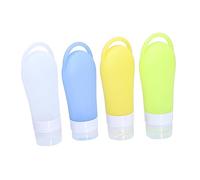 Hemobllo 4pièces Flacons De Voyage Silicone Avec Compartiments Et Ouverture Ronde Pratiques Pour Cosmétiques Lotion