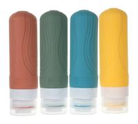 Hemobllo 4pièces Flacons de Voyage Souples pour Shampoing et Après-shampoing Rechargeables avec Distributeur de Liquide pour Produits de Toilette