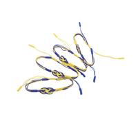 Hemobllo 4pièces Lot De Bracelets Ukrainiens Tressés Faits Main Multicolores Avec Noeud Ajustable Accessoires Pour Femme Et Homme