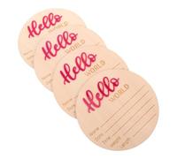 Hemobllo 4pièces Panneaux Bois Pour Annoncer La Naissance Informations Essentielles Comme Date Heure Poids Et Décoration Élégante Pour Chambre Intérieur Souvenir Inoubliable Pour Garçon Ou