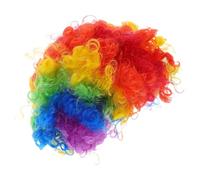 Hemobllo 4pièces Perruque Afro Bouclée pour Déguisement de Clown Lot de Adaptée pour Soirées Disco et Carnaval Cosplay Halloween Années