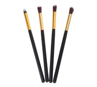Hemobllo 4Pièces Pinceaux de Maquillage pour Yeux Noir Or Pinceaux de Fard à Paupières Blending et Contouring Outils Cosmétiques Kit Pratique et Portable pour Maquillage
