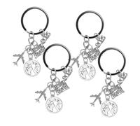 Hemobllo 4pièces Porte-clés Avion Lot de Breloques De Voyage pour Remise De Diplômes Cadeau pour Hommes Et Femmes à Accrocher sur Sac Ou Clés