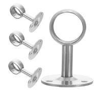 Hemobllo 4Pièces Support de Tringle Acier Inoxydable pour Rideaux de Armoires et Plus Fixation et pour Installation Facile Toutes