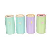 Hemobllo 4pièces Tirelire Ronde Boîte à Monnaie pour Économie Tirelire à Métallique