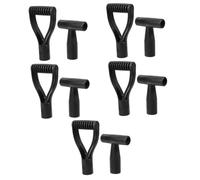 Hemobllo 5 Ensembles Bêche en Acier en Forme De T Manche De Bêche De Jardinage Manche De Pelle À Main Pelle De Déneigement Saisissant Remplacement Poignée Manches De Bêche Noir 2 Pièces * 5