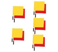 Hemobllo 5 Ensembles Drapeaux Arbitre École De Signal Flags Inox Rouge Jaune Pour Avertissement Et Sports Football Rugby 2 Pièces * 5