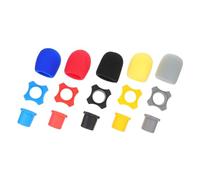 Hemobllo 5 ensembles Lot de Protections Mousse pour Microphone Ktv Couvre Microphones Roulement Mousse Acoustique Housses Simples pour Scène et Conférence Assortiment Noir Rouge Bleu Gris