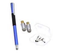 Hemobllo 5 Pcs Stylet Capacitif pour Tablette et Smartphone avec 2 Embouts en Fibre et 2 Disques en Silicone Bleu