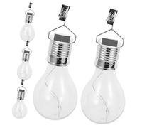 Hemobllo 5 pièces Ampoules Solaires Suspendues LED Étanches avec Clip Lumières Solaire Extérieur Écoénergétiques pour Jardin Terrasse et Décoration de Fête