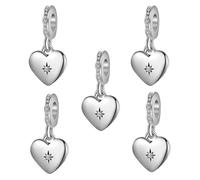 Hemobllo 5 pièces Bracelet Charm Alliage Forme de Cœur pour Fabrication de Bijoux DIY Accessoires Élégants pour Artisanales