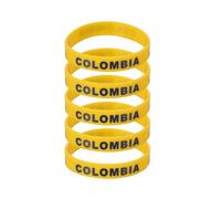 Hemobllo 5 Pièces Bracelet de Sport en Silicone Jaune, Style Drapeau | Souple et Confortable, Usage Club ou Terrain, Accessoire Patriotique, Bracelet Imprimé Drapeau Couleur Aléatoire