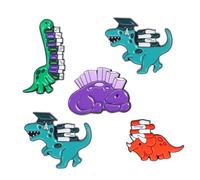 Hemobllo 5 pièces Broches Dinosaure Garçon Fille Accessoires Vêtements Colorés pour Garçon Fille Badges Décoratifs Résistants pour Vêtements Chapeaux et Sacs