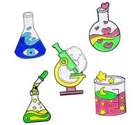 Hemobllo 5 pièces Broches Émail Ensemble Broche Pin Scientifique pour Femmes Accessoires Mode Vêtements Clips Bijoux