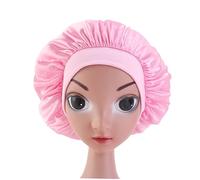 Hemobllo 5 pièces Coffret de Bonnets Satinés Élastiques pour Garçon Fille Chapeaux de Nuit à Large Bord Jaune Noir Blanc Rose