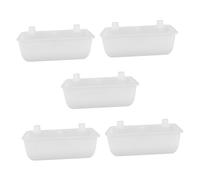 Hemobllo 5 Pièces Coffret pour Nourriture de Pigeon Accessoires de Cage à Pigeon et Durables Blanc