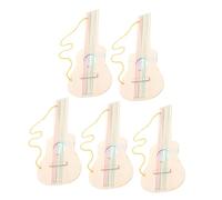 Hemobllo 5 pièces Guitare Bois DIY pour Garçon Fille Guitare Brute Non pour Peinture et Création Artistique Instrument Musical Éducatif Garçon Fille Améliore la Coordination Patience