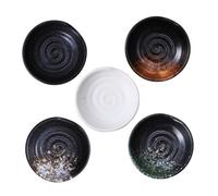 Hemobllo 5 Pièces Lot de Bols à Sauce Céramique Japonaise Assiettes à Trempette Porcelaine Coloris Aléatoire pour Sauce Soja et Condiments Couleur Aléatoire