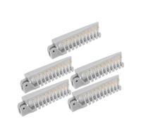 Hemobllo 5 Pièces Lot de Brosses Pliantes Grises Peigne Double- Dents Larges et Fines Brosse Coiffante Compacte de Voyage Hommes et Filles