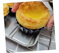 Hemobllo 5 pièces Lot Moules à Pâtisserie Ronds Antiadhésifs avec Fond Amovible Acier pour Pâtisseries Œufs Cupcakes