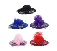 Hemobllo 5 Pièces Miniature Top Hats for Dolls Lightweight Breathable Mini Craft Flower Hats for Dollhouse Accessories and Tea Party Dress Up