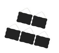 Hemobllo 5 pièces Panneau Tableau Suspendu Double Face Bois Ardoise Effaçable pour Messages Notes Craie Décoration Mariage Fête Restaurant Maison