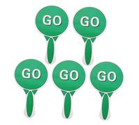Hemobllo 5 Pièces Panneaux Stop à Main pour Garçon Fille Lot de Pagaies Rouge Vert Signalisation Sécurité Routière Éducative pour Maternelle et École Élémentaire