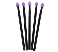 Hemobllo 5 pièces Pinceaux Maquillage Yeux Silicone Brosse Professionnelle pour Ombres à Paupières Facile à Nettoyer et Réutiliser pour Types de Peau