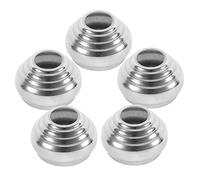 Hemobllo 5 Pièces Support de Boule Décoratif Acier Inoxydable de Bases pour Mâts de Drapeaux de Jardin Stands Métalliques Résistants pour Décoration Extérieure