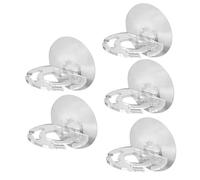 Hemobllo 5 pièces Support Mural Porte Brosses Dents Rack de Rangement Salle de Bain sans Perçage Organisateur Étanche avec Ventouses Design Compact et Pratique pour Brosses à Dents et
