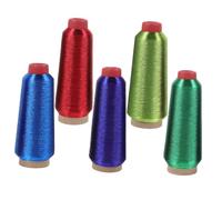 Hemobllo 5 rouleaux Fils de Broderie Informatique de Fils Multi Fonctions pour Broderie Points de Croix et Tissage Durable Couleurs Mélangées