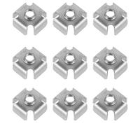Hemobllo 50 Écrous à Inserts Filetés en Métal Argenté pour Tubes Carrés, Installation et Démontage Pratiques, Forme Carrée, Lot de 50 Pièces pour Tubes de Remplacement