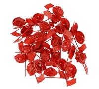 Hemobllo 50 Ensembles Lot de Miniatures de Drapeaux Rouges Plastique pour Décorations de Scènes Simple et Léger pour Modèles de Maquette pour Amateurs de Modélisme