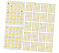 Hemobllo 50 feuilles Gommettes Étoiles Autocollantes Dorées Auto-adhésives pour Récompenses Scolaires Bricolage Scrapbooking Fournitures pour Garçon Fille et Maternelle