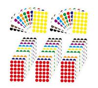 Hemobllo 50 feuilles Lot de Gommettes Rondes Autocollantes Colorées Étiquettes Adhésives pour Codage Couleur Organisation et Marquage sans Résidu Couleurs Assorties Format Pratique