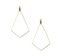 Hemobllo 50 pièces Boucles Oreilles Géométriques Doubles Trous Acier Inoxydable Doré Cercles DIY pour Perles et Création Bijoux Femmes