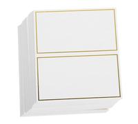 Hemobllo 50 pièces Cartes de Table Mariage Papier avec Bordure Dorée Marque Place Écrivable pour Banquets Réceptions Dîners et Événements Cartes de Nom Élégantes et Pratiques