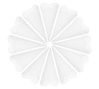 Hemobllo 50 Pièces Cornets Papier à Confettis Mariage Blanc Cônes Décoratifs Papier Découpé Dentelle pour Pétales Fleurs Porte-Bouquet Facile à Remplir Légers et Élégants pour Fêtes