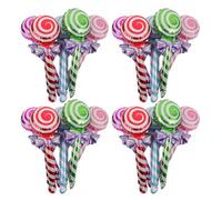 Hemobllo 50 pièces Jumbo Inflatable Lollipop Balloons Aluminum Foil Candy Props For Birthday And Carnival Party Decorations