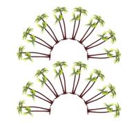 Hemobllo 50 Pièces Lot de Palmiers Miniatures Cocotiers Décoratifs pour Aquarium et Diorama Arbres Tropicaux Artificiels Réalistes pour Paysage Micro sans Entretien Décoration Tropicale