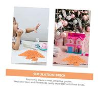 Hemobllo 50 pièces Miniature Brick Models Micro Landscape Brick Decor DIY Construction Blocks for Architectural Building and Garden Design