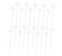 Hemobllo 50 pièces Transparent Round Plastic Holders For Wedding And Flower Decoration Individual Packaging Base Practical And Decorative