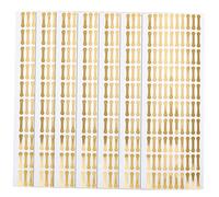 Hemobllo 500 pièces Autocollants Inviolables Étiquettes Adhésives pour Aliments et Cosmétiques Scellés Tamper pour Artisanat et Petits Commerces Étiquettes Pratiques PVC Or Brossé