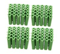 Hemobllo 500 Pièces Cheville à Vis Murale M6 en Plastique Vert, Filetage | Marquages Verts pour Identification Rapide, Structure Microdentée, Usage Bricolage Meuble et Panneaux Machines